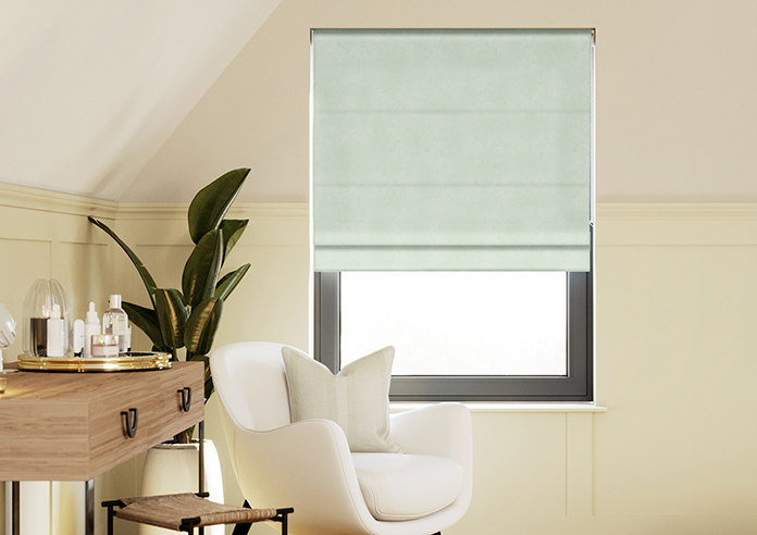 Faux Suede, Duckegg - Twist&Fit Roman Blind - Image 3